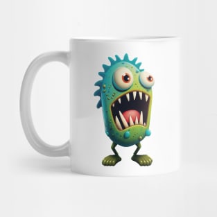 Green and Blue Cute Monster Mug